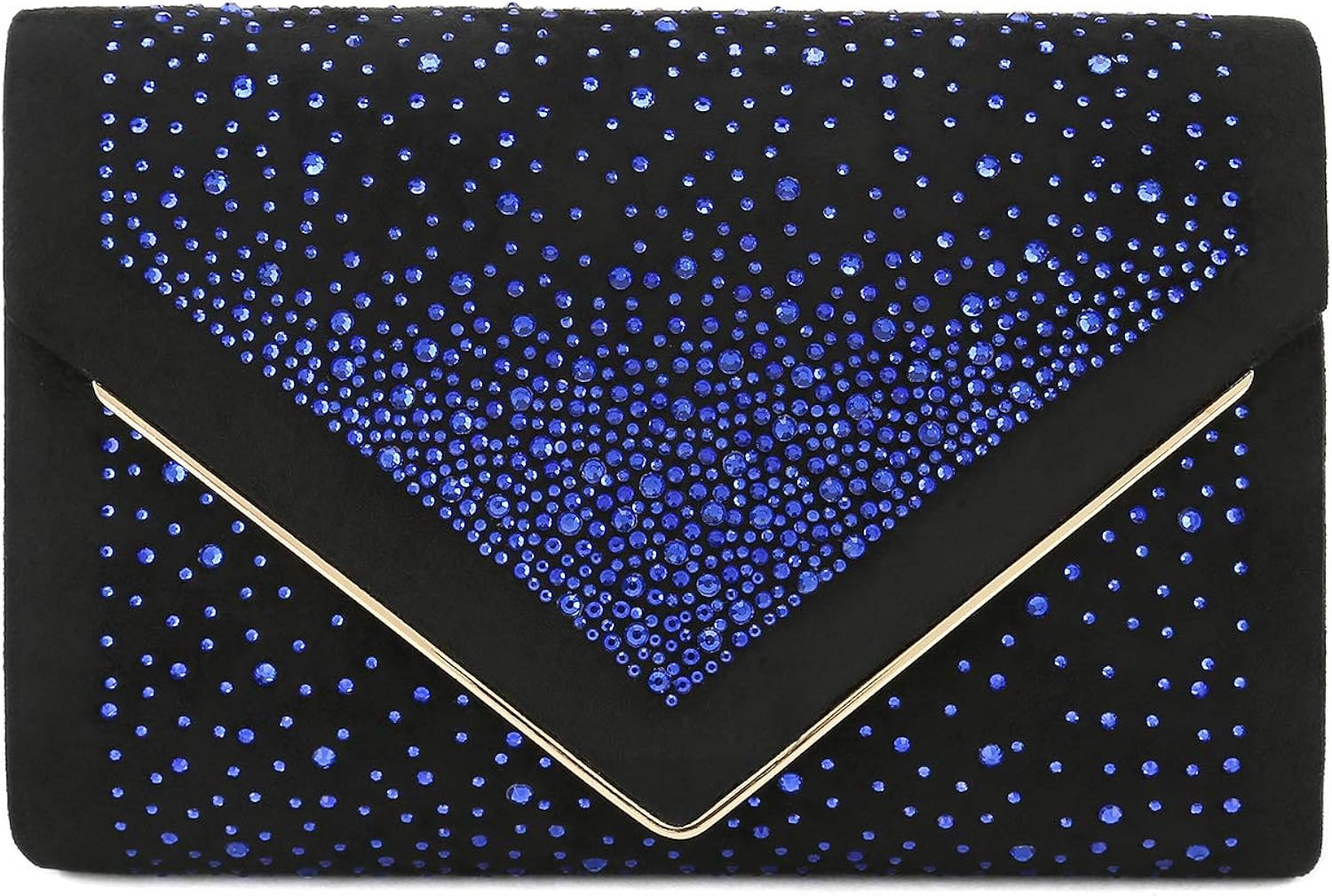 blue suede evening bag