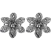 Mipcase Vintage Crystal Hair Claw Clips Rhinestone Hair Accessories Small Clamps for Thin Thick Portable Lightweight Claws for Everyday Use