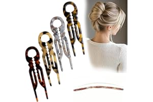 ELEFUTURA Prestige French Hair Pins - Serrated Anti-Slip Design, Curved Angle for Better Head Fit, New Elegant Hair Accessories for Women, Suitable for All Hair Types（4pcs）