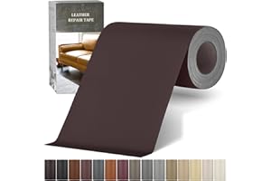 Yikda Self-Adhesive Leather Repair Patch, 4" x 63" Vinyl Leather Repair kit for Furniture, Leather Repair Tape for Car seat, Couch, Furniture Dark Brown