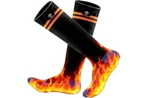 Anycash Heated Socks for Men & Women - 5000mAh Rechargeable Heated Sock, Electric Heated Socks with 4 Heating Levels, Machine Washable for Hunting, Camping, Hiking, Cycling, Outdoor Work