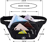 Ariineer Waterproof Bum Bags Men Women Black Running Hiking Waist Pack view 4