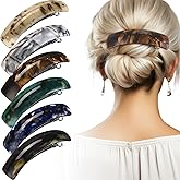 WILLBOND 6 Pcs Hair Barrettes for Women Large Barrettes Hair French Clips Pin Retro Clasp for Mom Gifts Women Accessories, 6 Colors (Dark,Elegant)