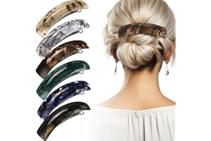 WILLBOND 6 Pcs Hair Barrettes for Women Large Barrettes Hair French Clips Pin Retro Clasp for Mom Gifts Women Accessories, 6 Colors (Dark,Elegant)
