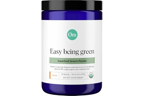 Ora Organic Greens Powder - Vegan, Gluten-Free, Organic Super Greens Drink for Energy and Detox | Antioxidants & Adaptogenic