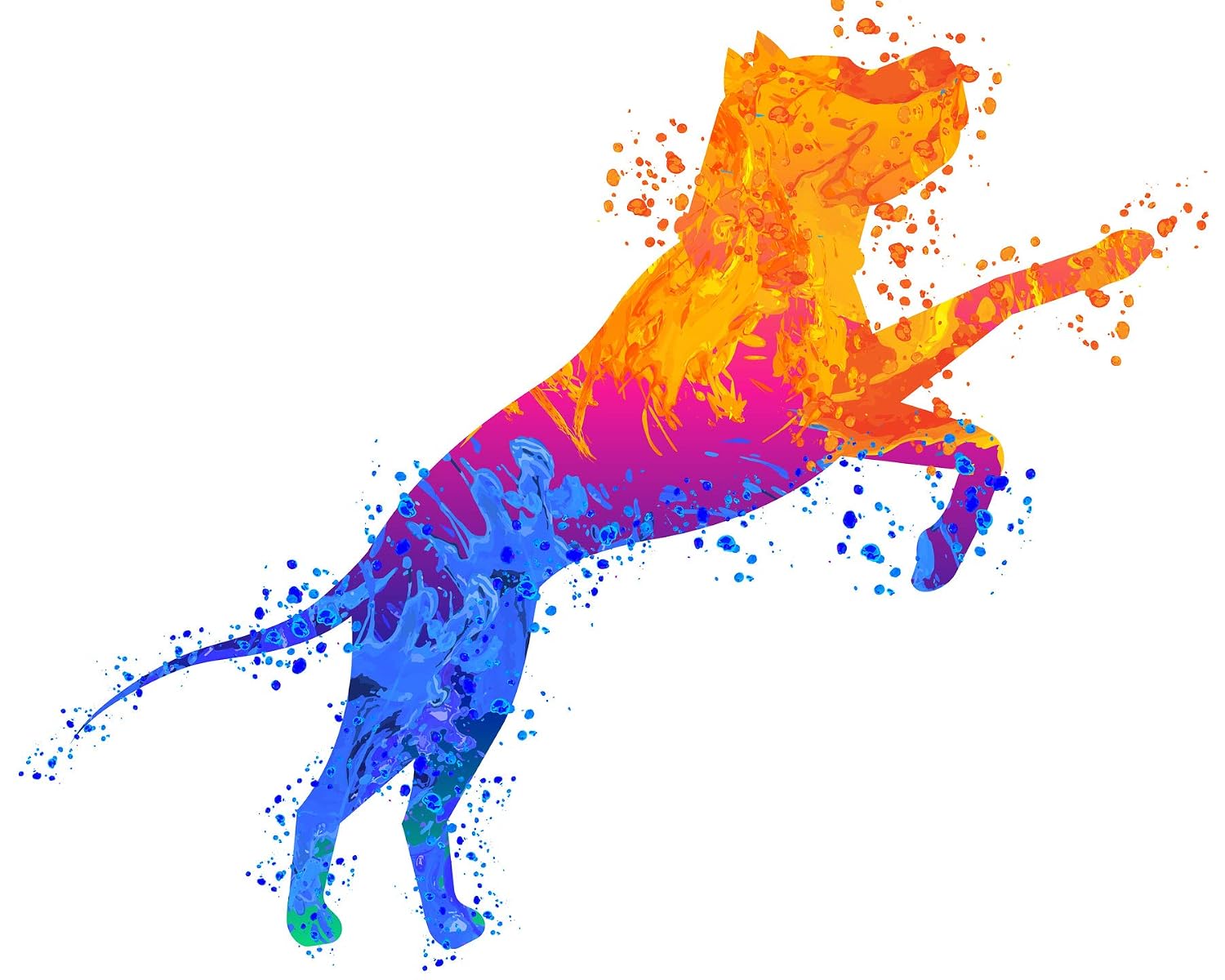 Kids Décor Wall print - Vibrant Watercolor Dog Portrait Gift for Pet Owner - Dog Gifts for Her - Animal Pet Wall Decor Print 8x10 Inch…