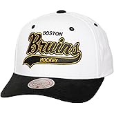 Mitchell & Ness Boston Bruins NHL Tail Sweep Pro Vintage Snapback Hat Cap White
