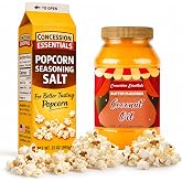 Perfectware- Flavacol Popcorn Seasoning Salt 35oz & Concession Essentials Coconut Oil 32oz Combo Kit – Buttery Movie Theater