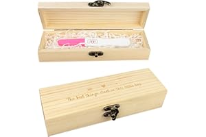 Blinking Stars Pregnancy Test Keepsake Box, Surprise Pregnancy Announcements for Grandparents Dad Aunt and Uncle, Wooden Baby Annouced Box for Grandma Auntie