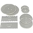 CAKESAFE Bare Necessities Cake Decorating Acrylic Disk Kit – 3 Sets -Round 4.5”, 6.5” and 8.5” Disk Sets (2 disks per size),