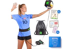 MOTOMY™ Volleyball Training Equipment Aid ‘VolleyPal’ – Solo Rebounder Trainer for Serve, Spike, Set & Pass; Indoor and Outdoor Practice Gear Gifts for Beginners & Experts
