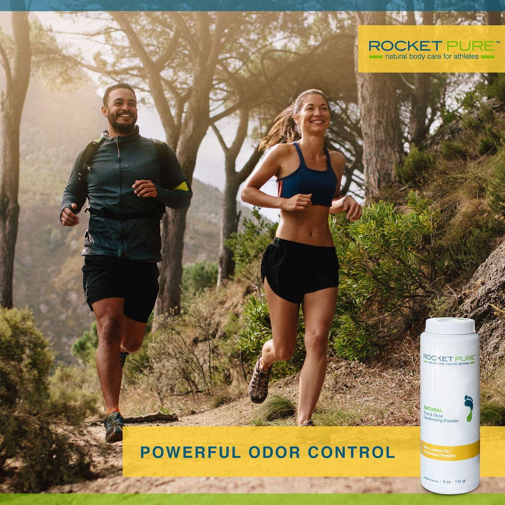 Natural Foot & Shoe Odor Eliminator Powder - For Athletes, Men, Women & Kids | Remove, Control & Prevent Smell from Feet & Shoes with Powerful Essential Oils - 5oz Bottle - Lemon : Beauty
