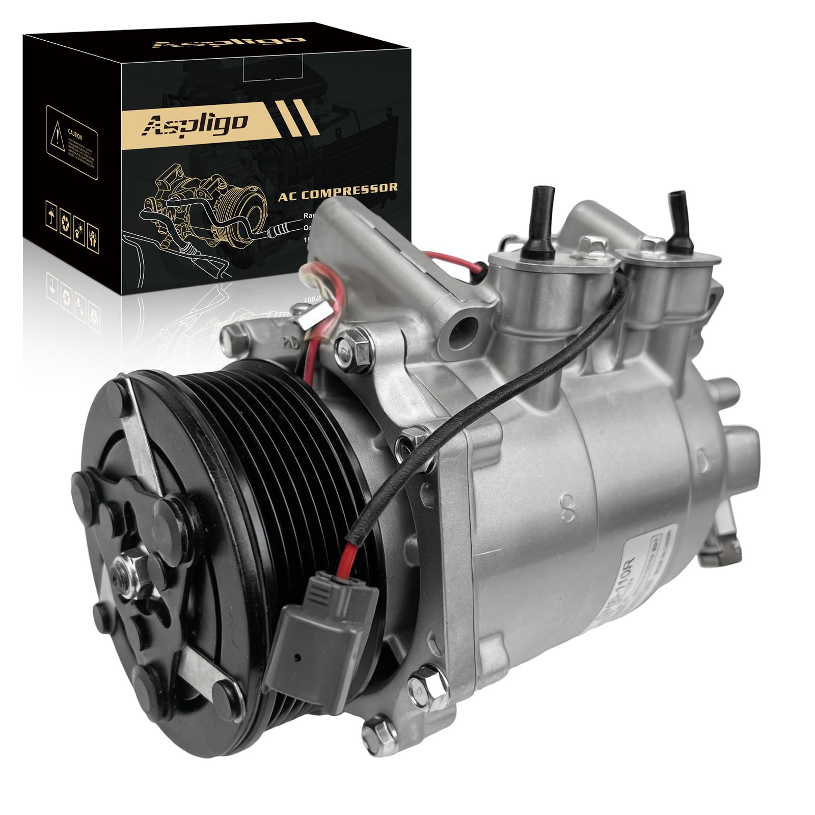 Photo 1 of Aspligo Air Conditioner AC Compressor Fits for Honda Civic 2002-2005 2.0L, for Acura RSX 2002-2006 2.0L, CO 10726AC AC Compressor, Replaces 38810PND006, 38810PRA006