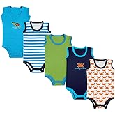 Luvable Friends Unisex Baby Cotton Sleeveless Bodysuits
