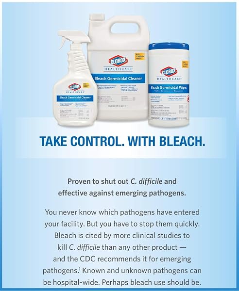 CLOROX HEALTHCARE BLEACH GERMICIDAL CLEANER SPRAY, 32 FLUID OUNCES (PACKAGE MAY VARY)