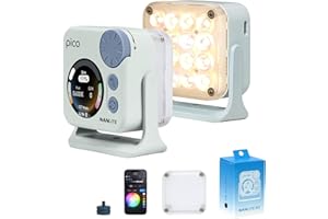 Nanlite Pico Portable LED Fill Light – Full Color RGB, Snap-On Attachment for Phone/Camera Photography, Live Streaming, Video Content Creation (Mint Blue)