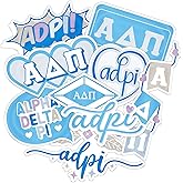 BBGreek Alpha Delta Pi - ADPi Merch - Officially Licensed - Decal Stickers - 10 PVC Waterproof Decals for Tumbler and Laptop