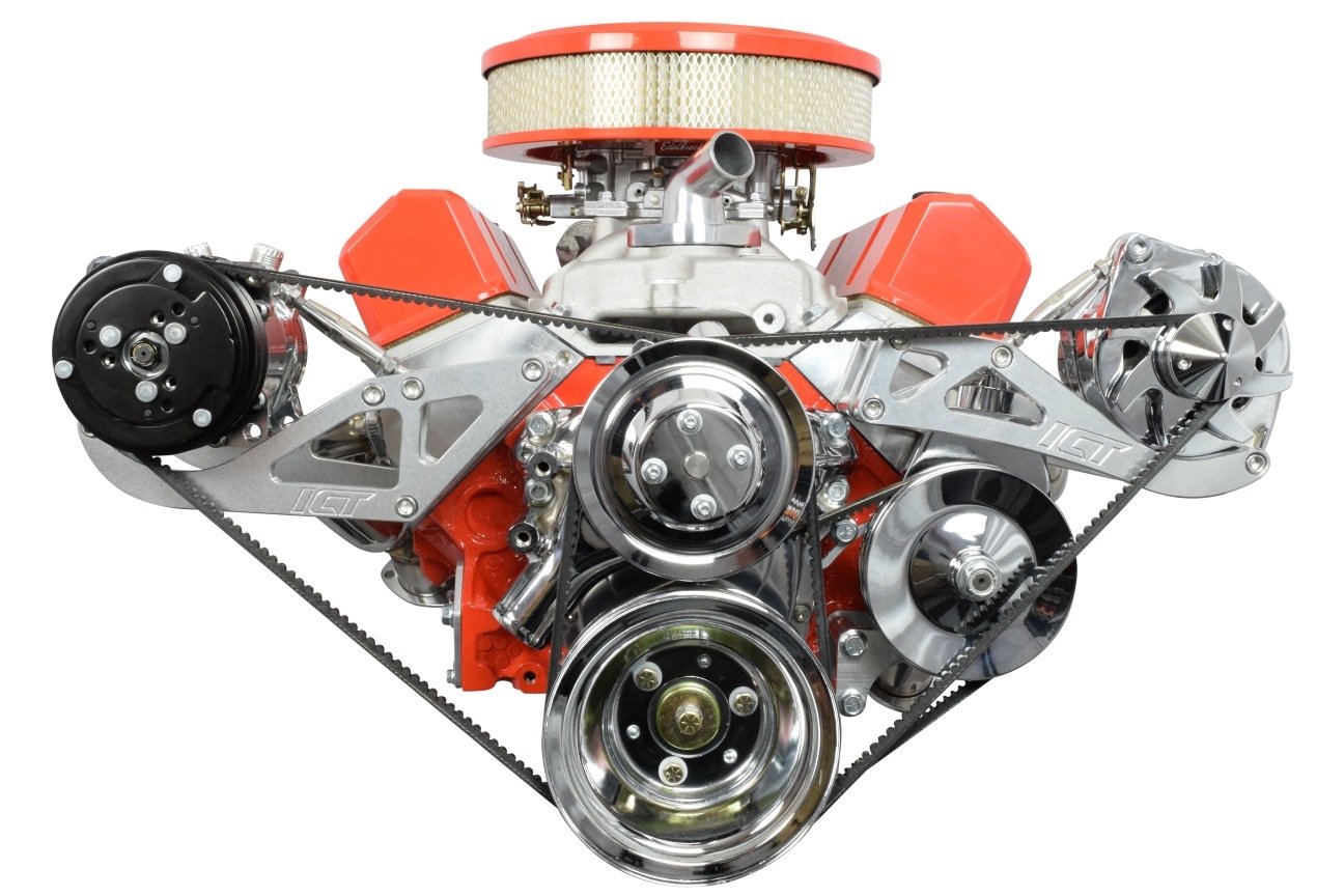 SBC Sanden 508 A/C Compressor Bracket Long Water Pump Small Block 350