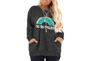DOLNINE Women's Plus Size Sweatshirts Color Block Long Sleeve Pocket Shirts Tops