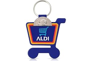 Maria Child Aldi Quarter Keychain Holder – Key Ring Aldi Quarter Holder Keychain for Shopping Cart – Coin Keeper –