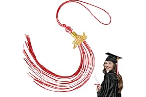 QOIUSO 2024 Graduation Tassel: Tassel for Graduation Cap 2024, Graduation Cap Hat Decorations, Class of 2024 Tassel Charm Graduation Party Decorations 2024 Grad Cap Decorations Graduate Gifts - Red White