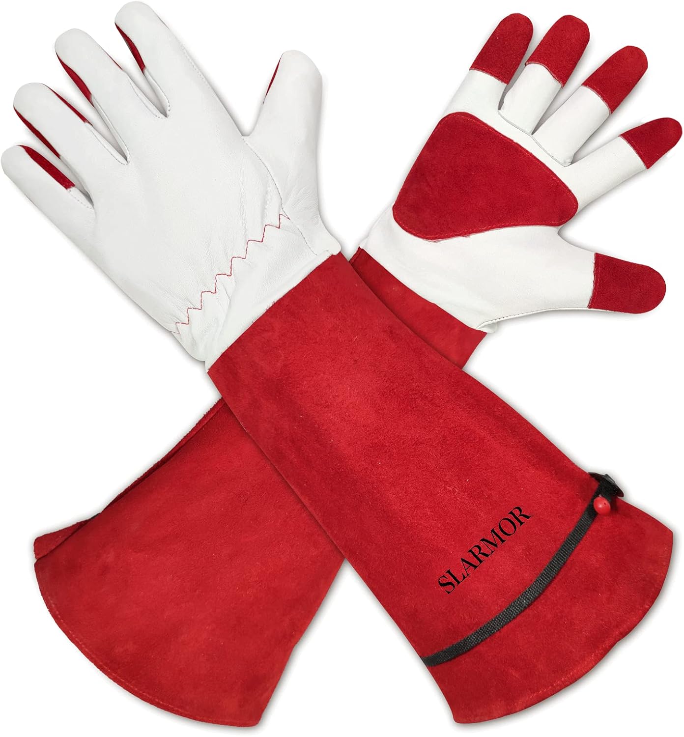 Rose Pruning Gardening Gloves Thorn Proof Cowhide Heavy Duty Garden Work