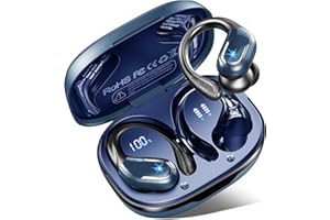 RULEFISS Wireless Earbuds Sport, Bluetooth 5.4 Headphones 2024 Bluetooth Earbuds with 75Hrs Stereo, 4 ENC Mic, Over-Ear Buds with Earhooks Noise Canceling Earphones , IP7 Waterproof Headset for Workout/Running
