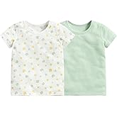 WATOCHE Toddler Baby Boys Shirts Quick Dry Mesh 2 Pack 100% Cotton Summer Tees for Kids 2-6 Years