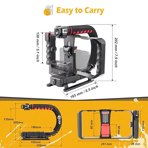 Zeadio Camera Smartphone Stabilizer, Portable Handle Grip Handheld