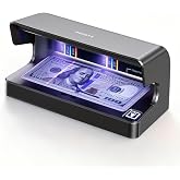 MUNBYN IMC26 Counterfeit Bill Checker, 1800LM Dual LED UV and White Light, One-Button Bill and Document Checker for Cashiers and Small Business, Auto On/Off, Checks All Currencies Bills IDs Cards