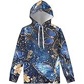 doginthehole Flower Print Hoodies for Women Pullover Long Sleeve Hooded Sweatshirts Teen Girls Hoodie Sports Fashion