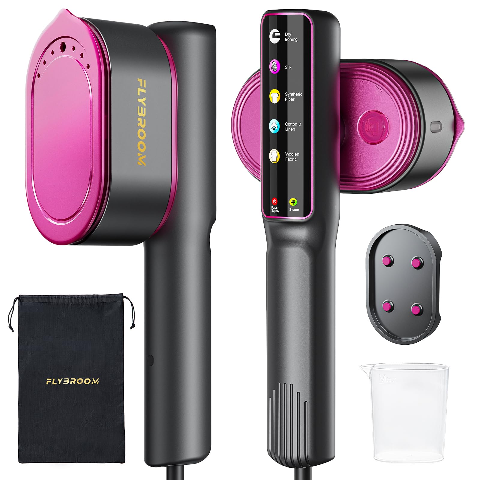 Photo 1 of Travel Steamer for Clothes, 1200W Portable Steamer ? Iron 2 In 1, 13s Heat Up, LED Touch Display with 5 Modes, Large Ceramic Heat Panel, 110ml Tank, Garment Steamer for Home and Travel