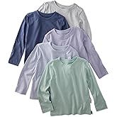 Butterblu London 5-Pack Long Sleeve T-Shirts​ 100% Organic Cotton for Baby, Toddler, Girls & Boys​