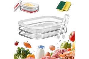 Multi-Layer Food Storage Box with Lid, 2026 New Deli Meat Container for Fridge, Stackable Container Set for Meal Prep, Airtig