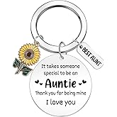 EoBeCy Cute Keychain for Women, Key Chains for Aunt Godmother Girls, Birthday Gifts Christmas Stocking Stuffer