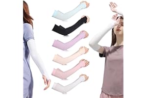 6 Pairs Cooling Arm Sleeves, UV Sun Protection Arm Sleeves Women Men, Compression Cooling Sleeve Arm Cover Cooling Arm Sleeve