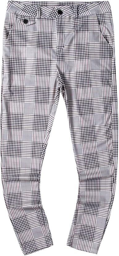tartan slim fit trousers