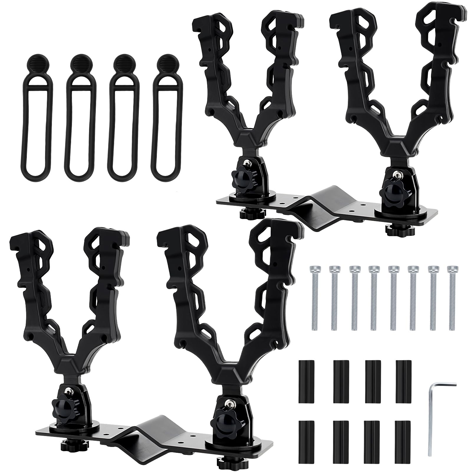 Photo 1 of Dioty ATV Double Gun Rack, Hunting Tool Holder Mount for Bows/Axes/Shovels/Hunting Rifles, Compatible With ATV UTV Golf Cart Hunting Bike Mobility Scooter