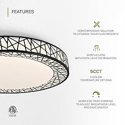 ASD 18 Inch LED Flush Mount Ceiling Light - Modern