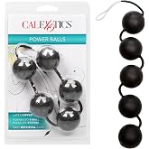 CalExotics Power Balls Kegel Exerciser with Nylon Retrieval Cord - Blac