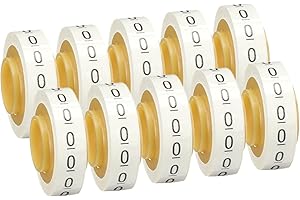 3M ScotchCode Wire Marker Tape Refill Roll SDR-0, Printed with '0' (Pack of 10)