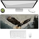 VANZEV Gaming Mouse Pad, Bald Eagle Large Mouse Pad, Desk Mat, Non-Slip Rubber Base MousePads for Computers Laptop Office School Home Accessories Decor 31.5" x 11.8"