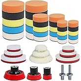 Car Foam Polishing Buffing Kit, Polishing Buffing Pads, Wool Pads, Polishing & Buffing Wheels,for Headlights & Body Foam Wax & Buffer Kits (44)