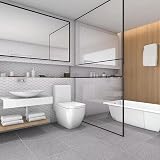 AAN Rectangular Soft Close Toilet Seat Quick Release Adjustable Hinges White UF view 2