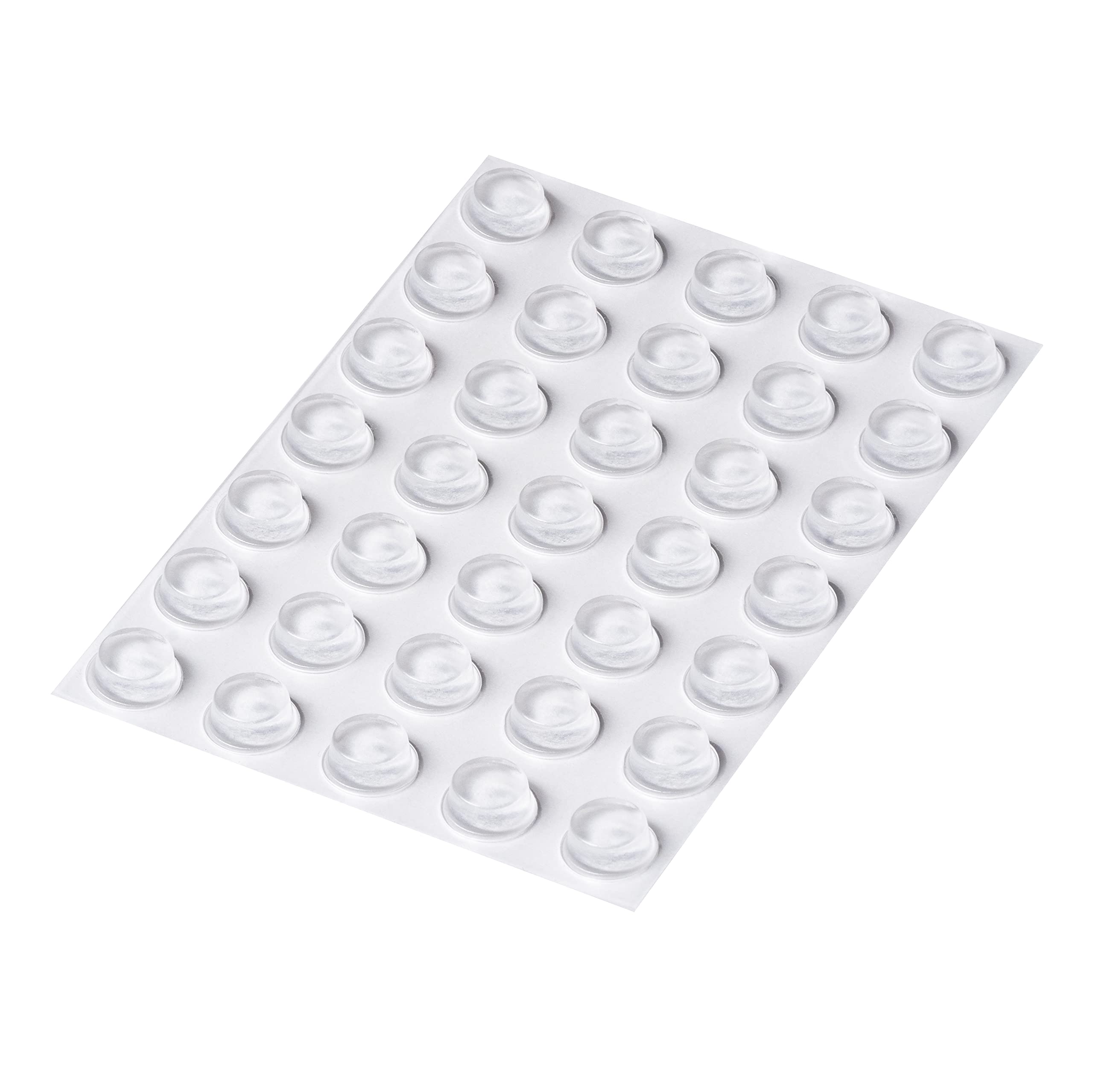 Happy Bananas Self Adhesive Rubber Feet, Clear Flat Topped Bumper Pads for Furniture, Glass, Ornaments, Crafts - 10mm x 4mm (35)