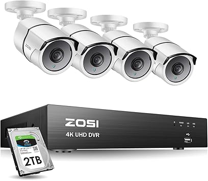 Zosi 4k Ultra Hd Aussen Videouberwachung Set 8ch 4k H 265