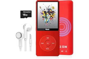 DYZERYK MP3 Player, Music Player with 16GB Micro SD Card, Build-in Speaker/Photo/Video Play/FM Radio/Voice Recorder/E-Book Reader, Supports up to 128GB