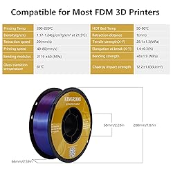 Kingroon PLA 3D Printer Filament, Triple Color Silk
