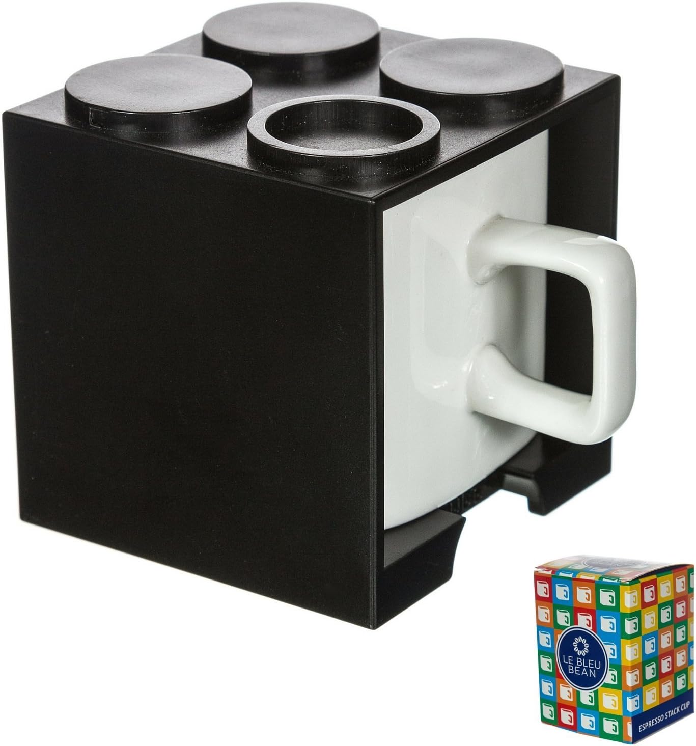 Le Bleu Bean Clearance Espresso Cups, Gift Boxed, Black