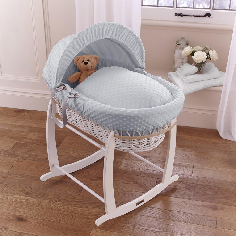 clair de lune grey moses basket